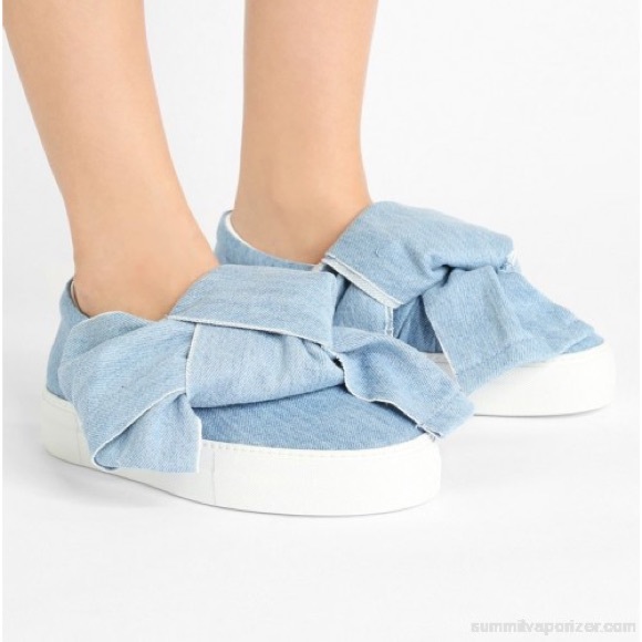 Joshua’s Azire Bow Denim Slip-on Sneakers Flats - Picture 2 of 8